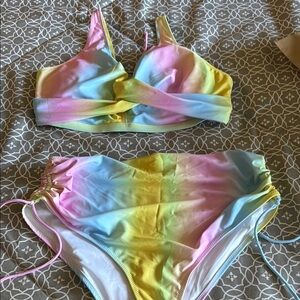 Colorful Tie-Dye Bikini Set